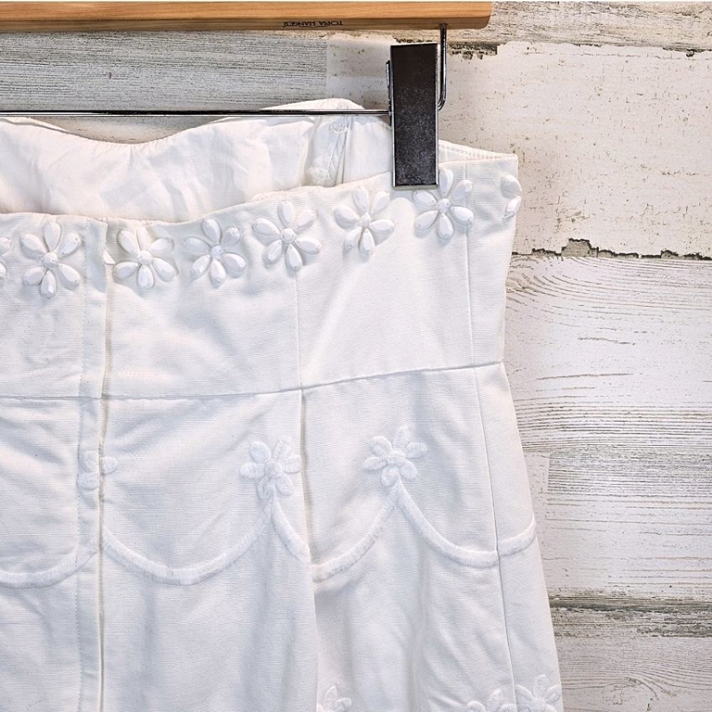 Lilly Pulitzer White Embroidered & Beaded Strapless Mini Dress Sz 4 Boho Beachy - Picture 13 of 16